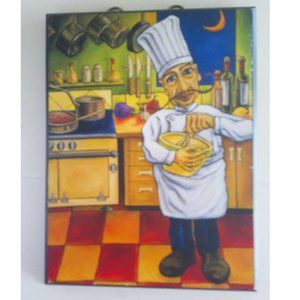 Will Rafuse Decoupage "Henri " Print Wall Plaques 10.5" x 8" -